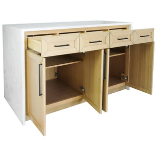 Palisade 60-inch Kitchen Island with Engineered Marble Top
