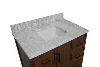 California 42-inch Vanity with Carrara Marble Top