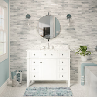 Hailey 42-inch Vanity with Carrara Marble Top