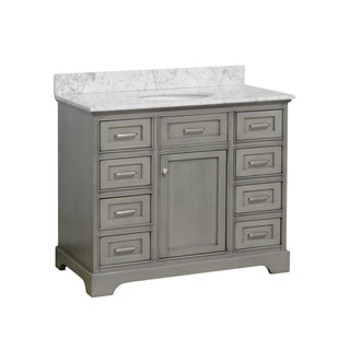 Aria 42-inch Vanity with Carrara Marble Top