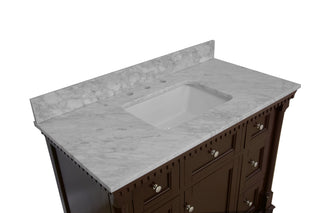 Sydney 42-inch Vanity with Carrara Marble Top