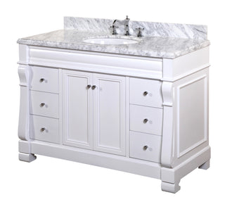Westminster 48-inch Vanity with Carrara Marble Top