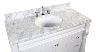 Westminster 48-inch Vanity with Carrara Marble Top