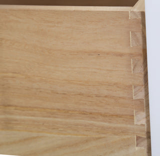 White Drawer Dovetail Joints