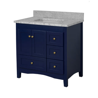 Abbey 36-inch Vanity with Carrara Marble Top