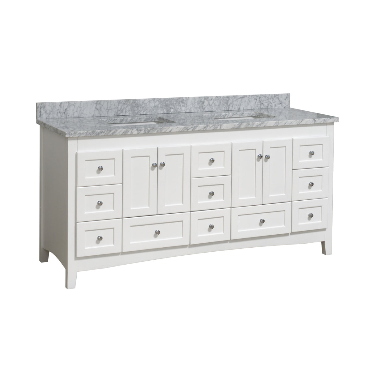 72-inch Double Bathroom Vanities | Solid Wood Construction ...