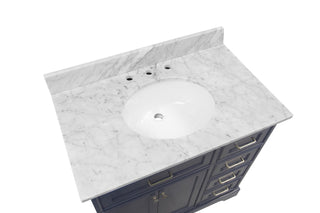 Project Source 24-in Gray Single Sink Bathroom Vanity with White