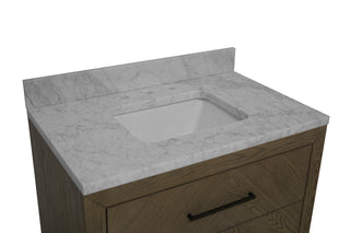 Avery 36-inch Vanity with Carrara Marble Top