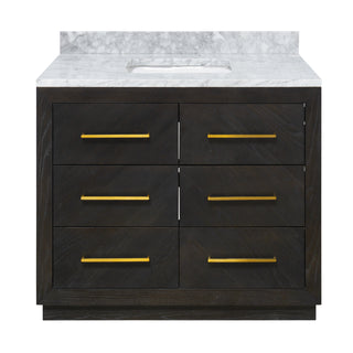 Avery 42-inch Vanity with Carrara Marble Top