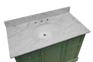 Bella 42-inch Vanity with Carrara Marble Top