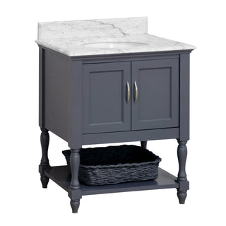 Beverly 30-inch Vanity with Carrara Marble Top
