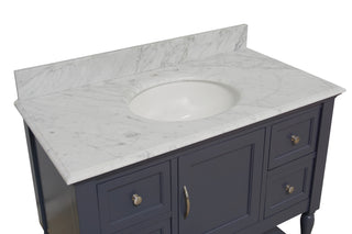 Beverly 42-inch Vanity with Carrara Marble Top