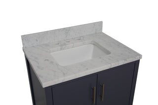 California 30-inch Vanity with Carrara Marble Top