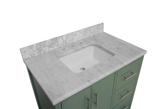 California 36-inch Vanity with Carrara Marble Top