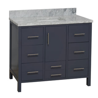 california 42 inch marine gray bathroom vanity carrara marble countertop