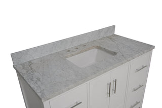 California 48-inch Vanity with Carrara Marble Top