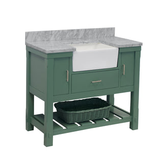 charlotte 42 sage green bathroom vanity carrara marble