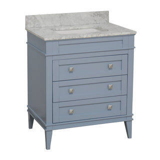 eleanor 30 inch powder blue bathroom vanity carrara marble countertop