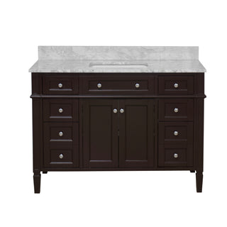 Hailey 48-inch Vanity with Carrara Marble Top