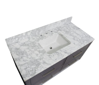 Helsinki 48-inch Floating Vanity with Carrara Marble Top