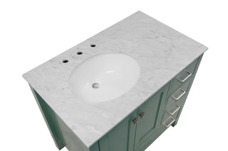 Horizon 36-inch Vanity with Carrara Marble Top