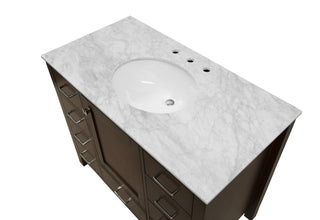 Horizon 42-inch Vanity with Carrara Marble Top