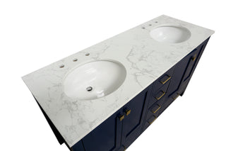 Horizon 60-inch Double Vanity with Engineered Carrara Top