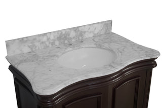 Katherine 36-inch Vanity with Carrara Marble Top