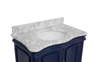 Katherine 36-inch Vanity with Carrara Marble Top