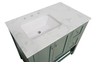 Lakeshore 36-inch Vanity with Engineered Carrara Top