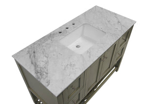 Lakeshore 48-inch Vanity with Carrara Marble Top