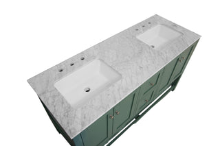 Lakeshore 60-inch Double Vanity with Carrara Marble Top