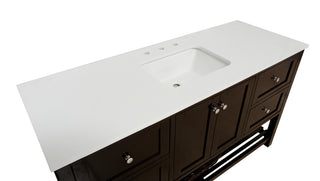 Lakeshore 60-inch Single Vanity with Engineered White Top