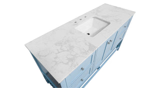 Lakeshore 60-inch Single Vanity with Engineered Carrara Top
