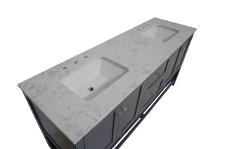 Lakeshore 72-inch Double Vanity with Engineered Carrara Top