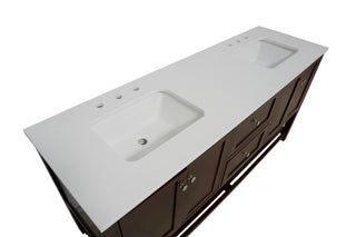 Lakeshore 72-inch Double Vanity with Engineered White Top