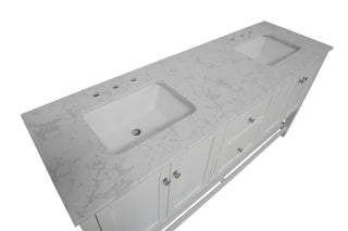 Lakeshore 72-inch Double Vanity with Engineered Carrara Top