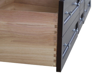 Brown Drawer Dovetail Joints Close-Up
