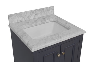 Nantucket 24-inch Vanity with Carrara Marble Top