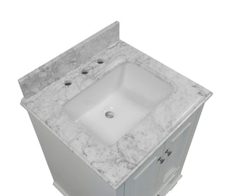 Nantucket 24-inch Vanity with Carrara Marble Top