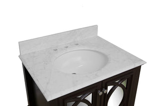 Olivia 30-inch Vanity with Carrara Marble Top