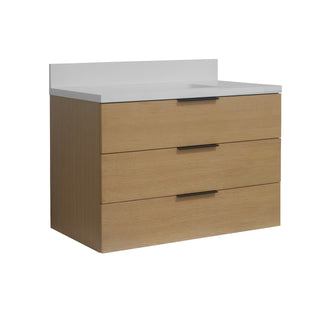 Oslo 36-inch Floating Vanity with Matte White Top