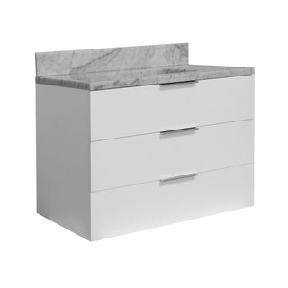 Oslo 36-inch Floating Vanity with Carrara Marble Top