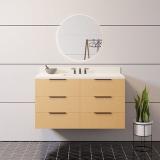 Oslo 42-inch Floating Vanity with Matte White Top