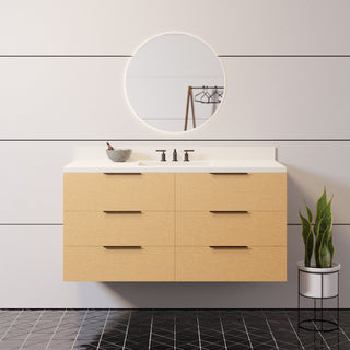 Oslo 48-inch Floating Vanity with Matte White Top