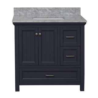 Paige 36-inch Vanity with Carrara Marble Top