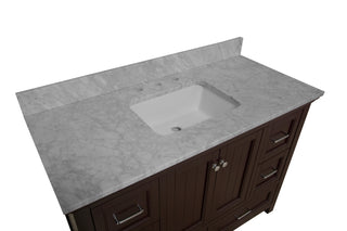 Paige 48-inch Vanity with Carrara Marble Top