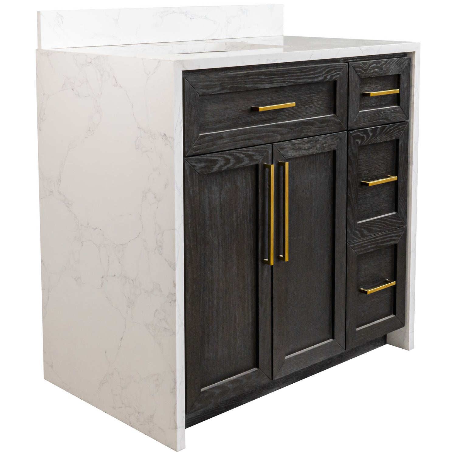 Palisade 36-inch Bathroom Vanity with Engineered Marble Top ...