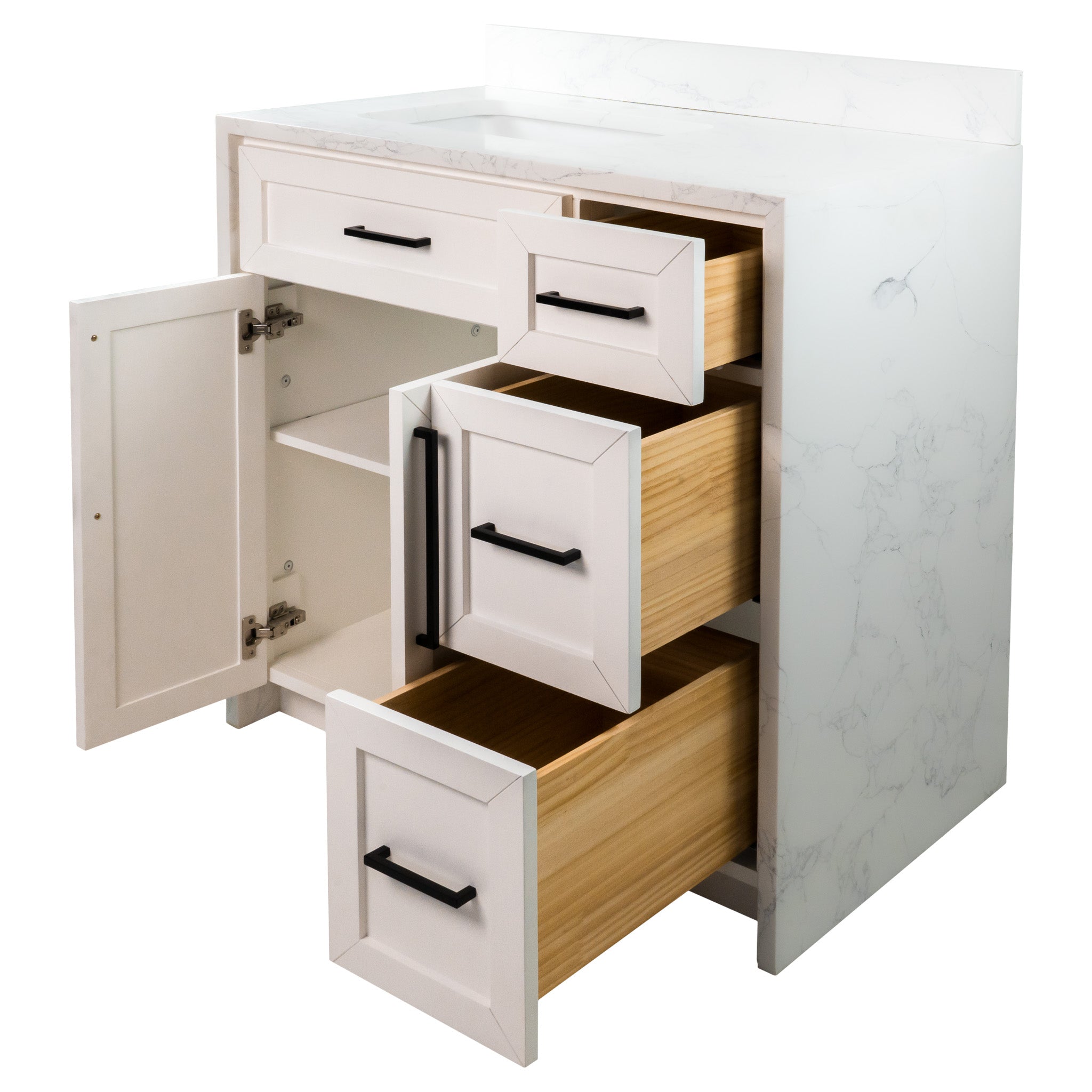 Palisade 36-inch Bathroom Vanity with Engineered Marble Top ...