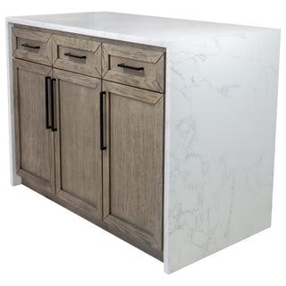 Palisade 48-inch Kitchen Island with Engineered Marble Top